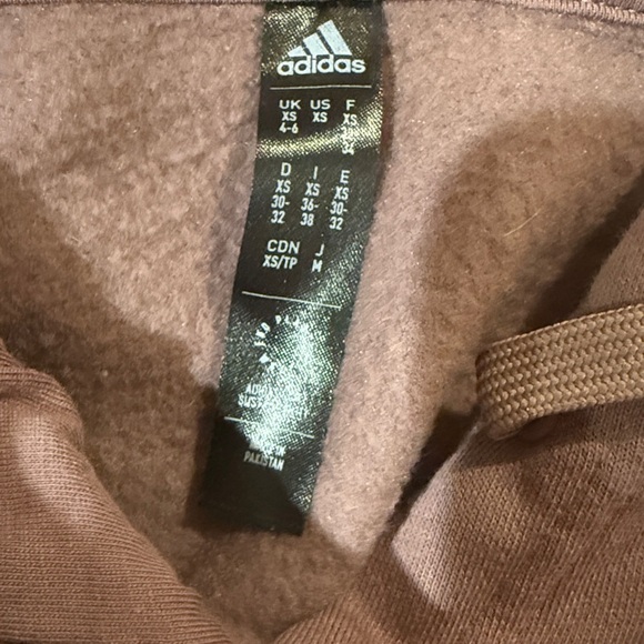Adidas Blush Pink Aeroready Hoodie Cursive Logo Pullover XS - Picture 2 of 4